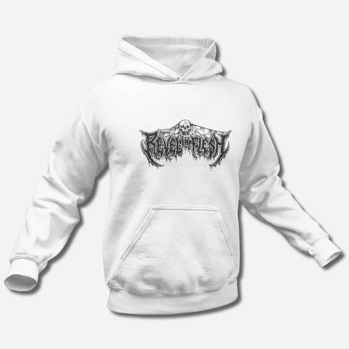 Revel in Flesh Band Hoodie, Revel in Flesh Logo Hooded Sweatshirt, Death Metal Merch