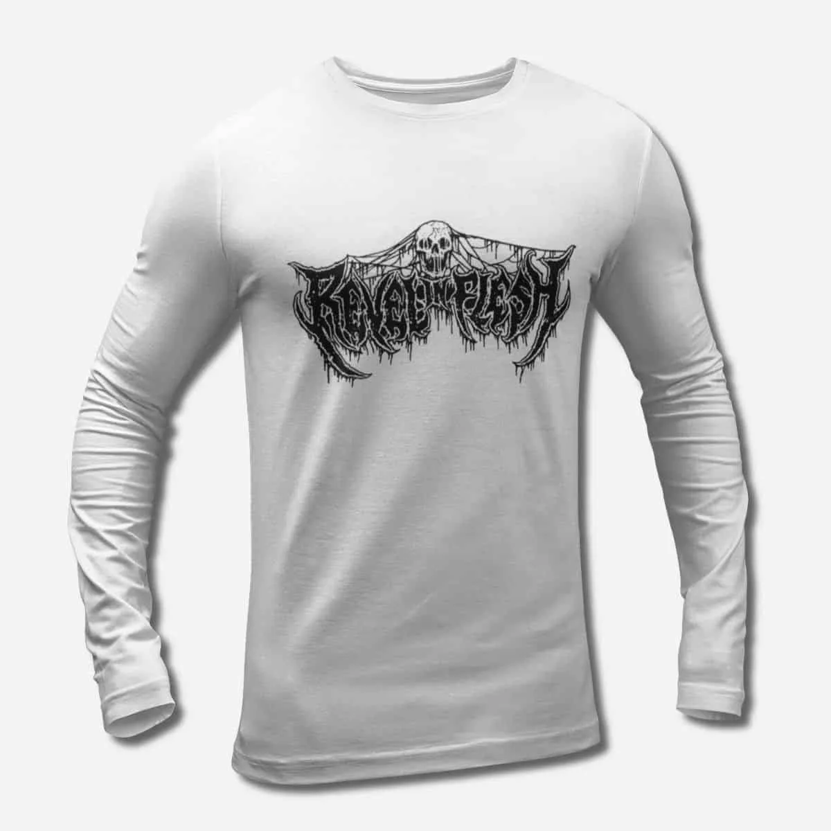 Revel in Flesh Band Long Sleeve T-Shirt Revel in Flesh Logo Longsleeve T-Shirt, Death Metal Merch