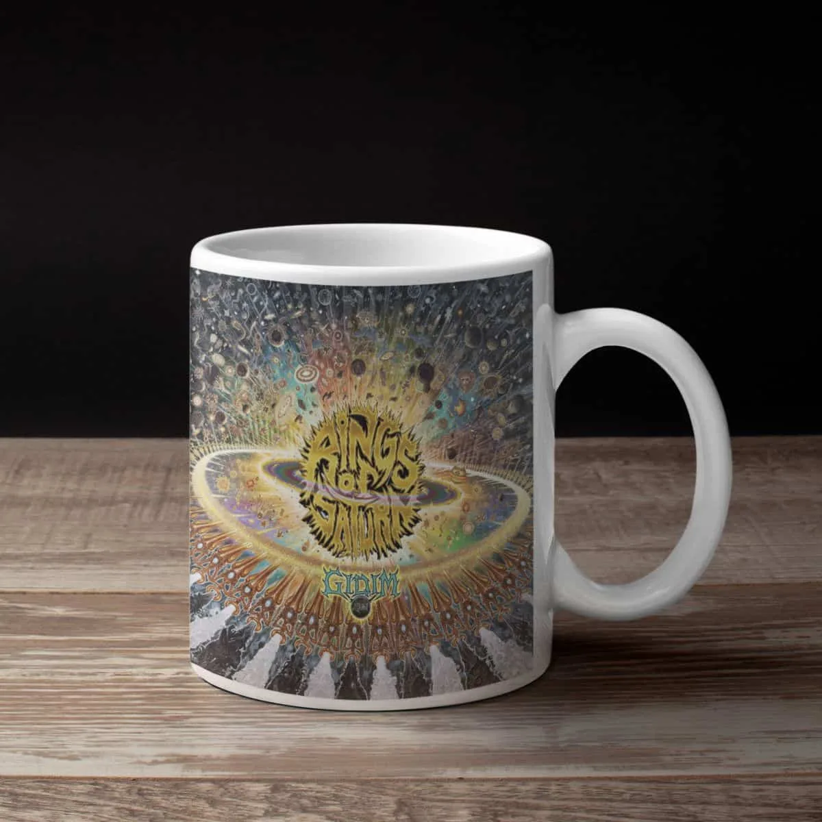 Rings of Saturn Band Coffee Mug, Rings of Saturn Gidim Mug