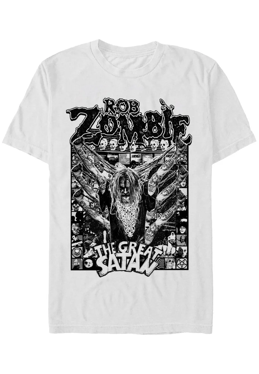 Rob Zombie The Great Satan White T-Shirt