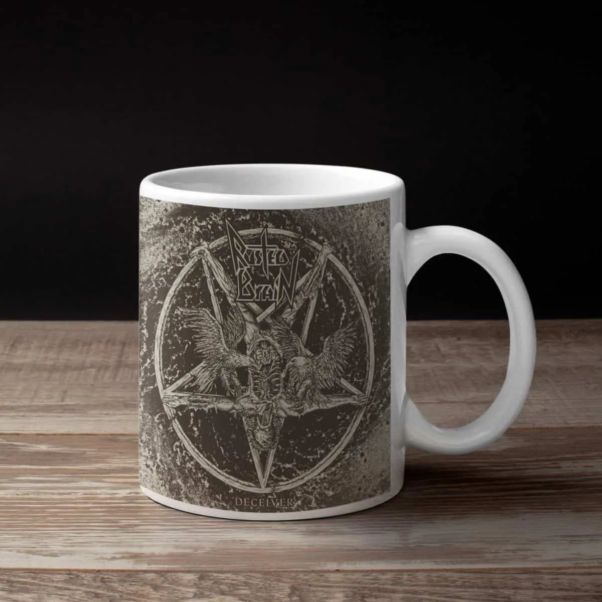 Rusted Brain Band Coffee Mug, Rusted Brain Deceiver Mug