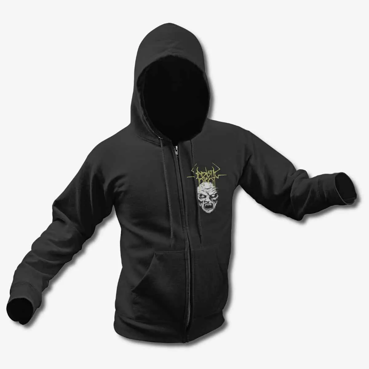 Sadistic Intent Zip Up Hoodie, Sadistic Intent Resurrection Black Zip Hoodie, Death Metal Merchandise