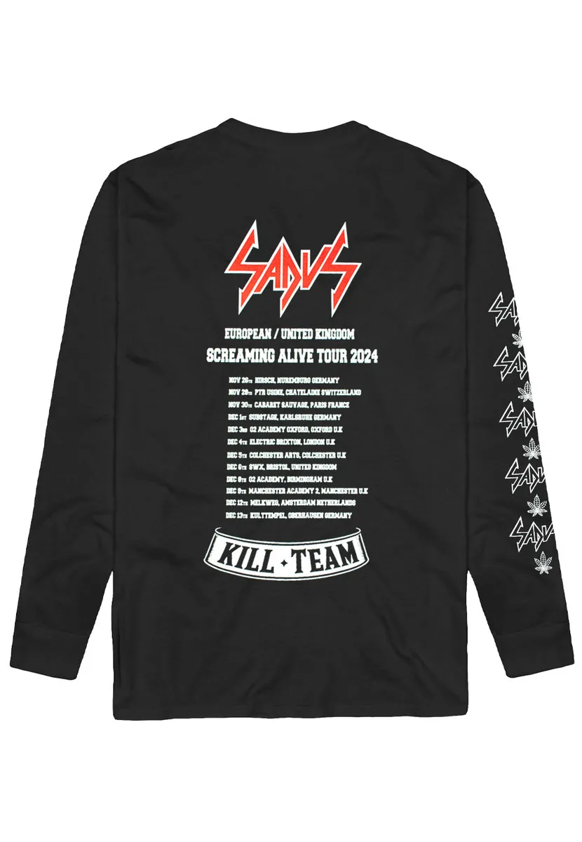 Sadus Screaming Alive Tour 2024 Long Sleeve