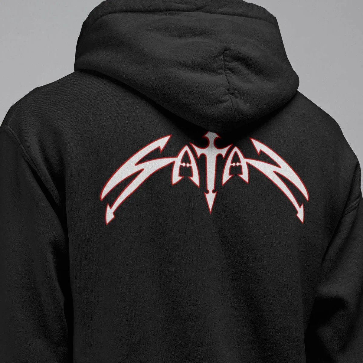 Satan Band Hoodie, Satan Logo Hooded Sweatshirt, NWOBHM, Heavy Metal Merch