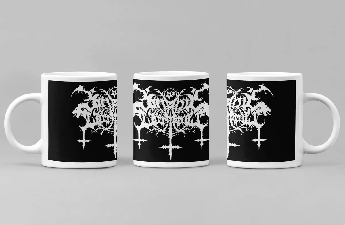 Satanic Warmaster Coffee Mug, Satanic Warmaster Logo Coffee Mug