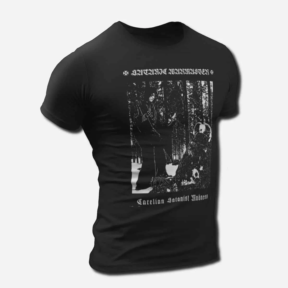 Satanic Warmaster T-Shirt, Satanic Warmaster Carelian Satanist Madness T-Shirt, Thrash Metal, Black Metal Merch