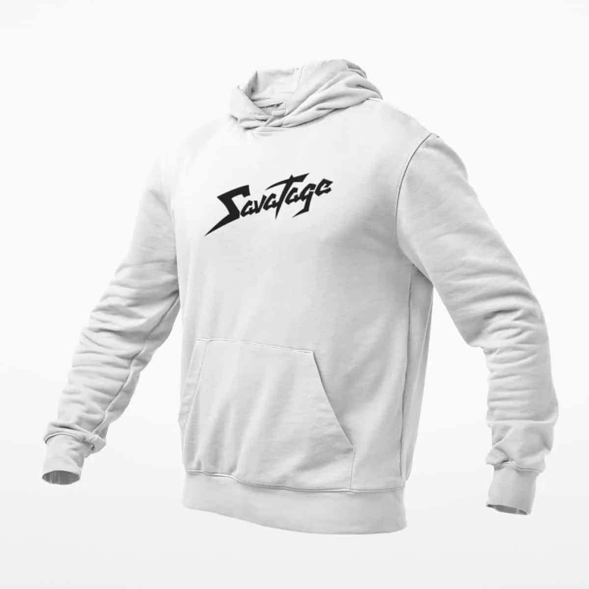 Savatage Hoodie, Savatage Logo White Hoodie, Progressive Metal Merchandise