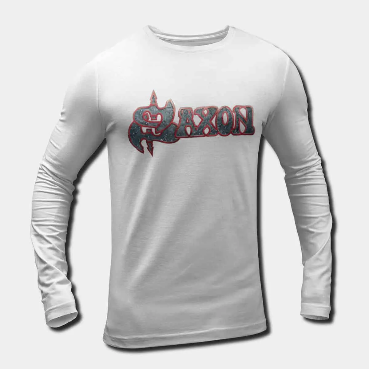 Saxon Band Long Sleeve T-Shirt, Saxon Logo Longsleeve Tee, NWOBHM, Heavy Metal Merch
