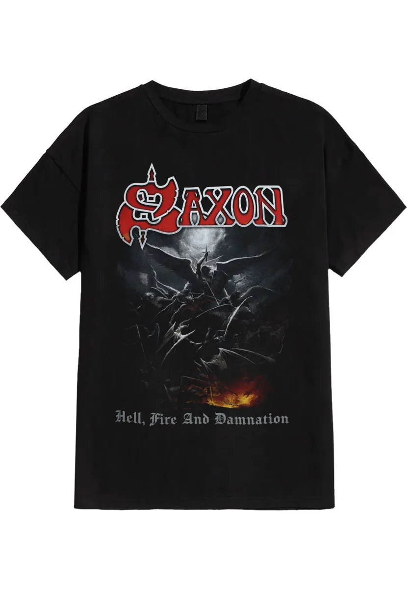Saxon Hell, Fire And Damnation T-Shirt
