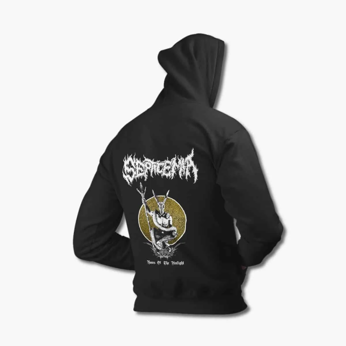 Septicemia Band Zip Up Hoodie, Septicemia Years of The Unlight Black Zipper Hooded Sweatshirt, Technical Death Metal Merchandise