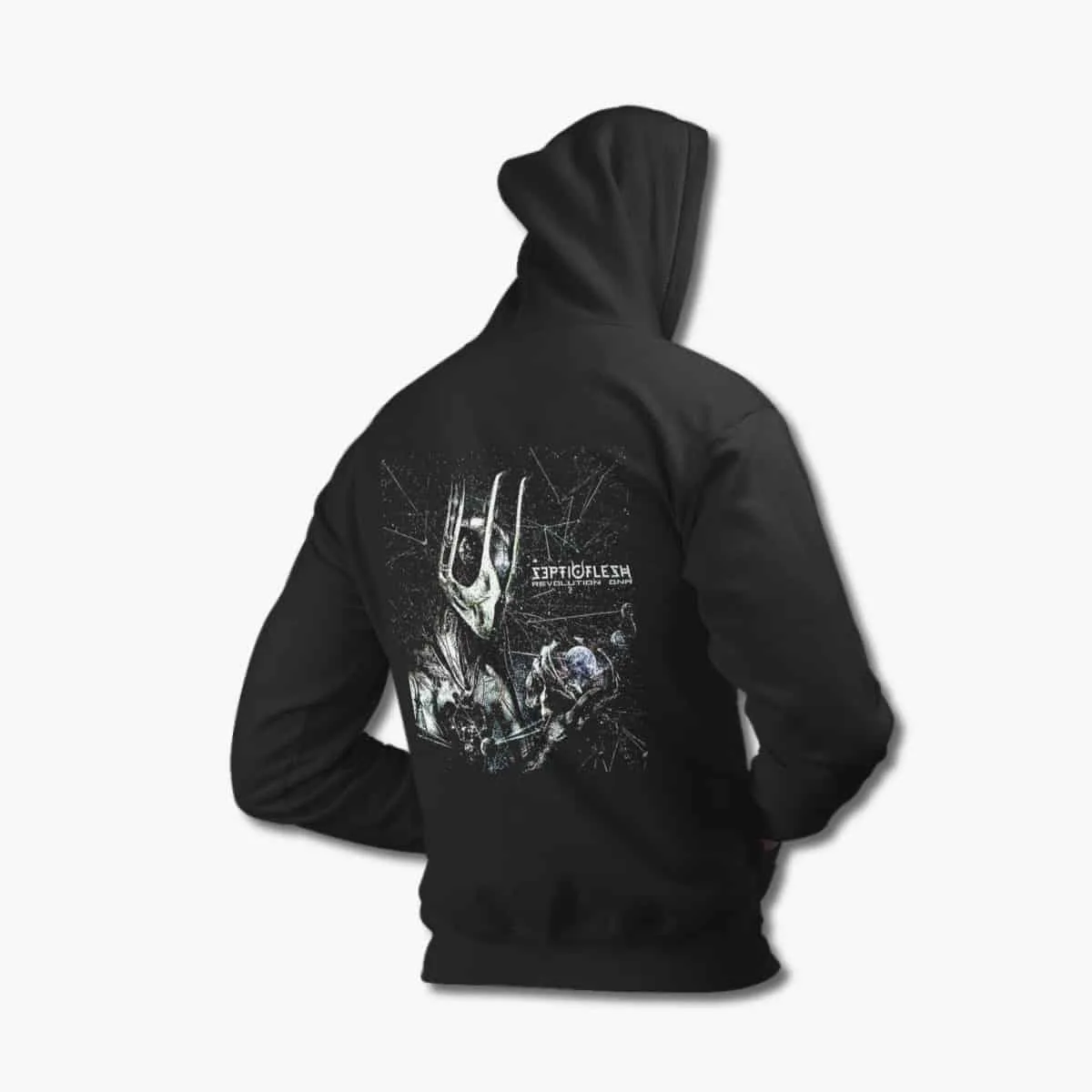 Septicflesh Hoodie, Septicflesh Revolution DNA Black Hooded Sweatshirt, Melodic Death Metal Merchandise