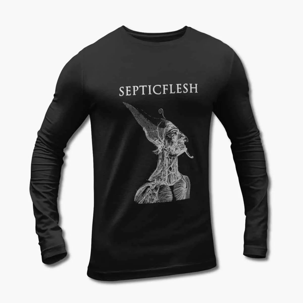 Septicflesh Long Sleeve T-Shirt, Septicflesh Communion Black Longsleeve T-Shirt, Melodic Death Metal Merchandise