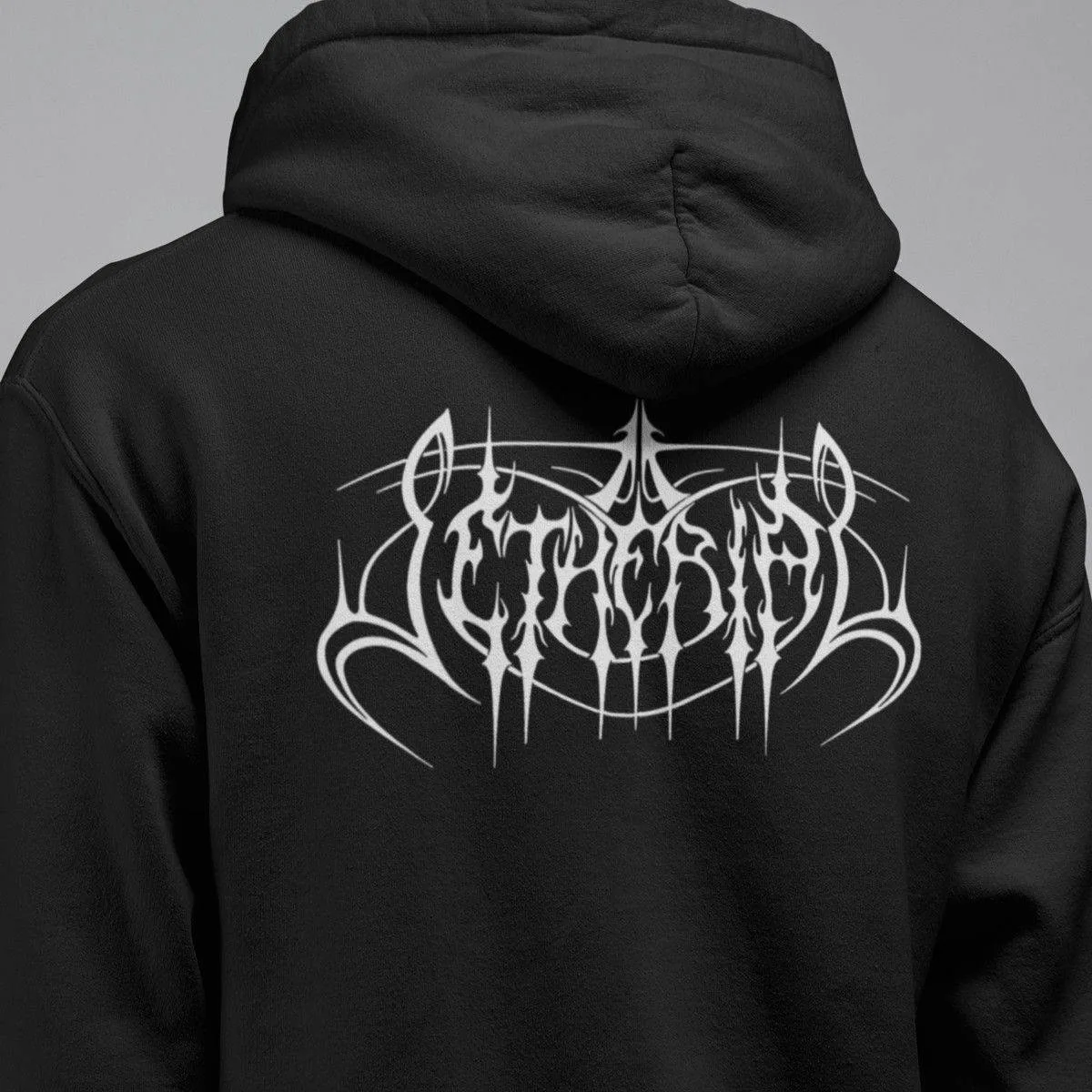 Setherial Band Hoodie, Setherial Logo Hooded Sweatshirt, Black Metal Merch