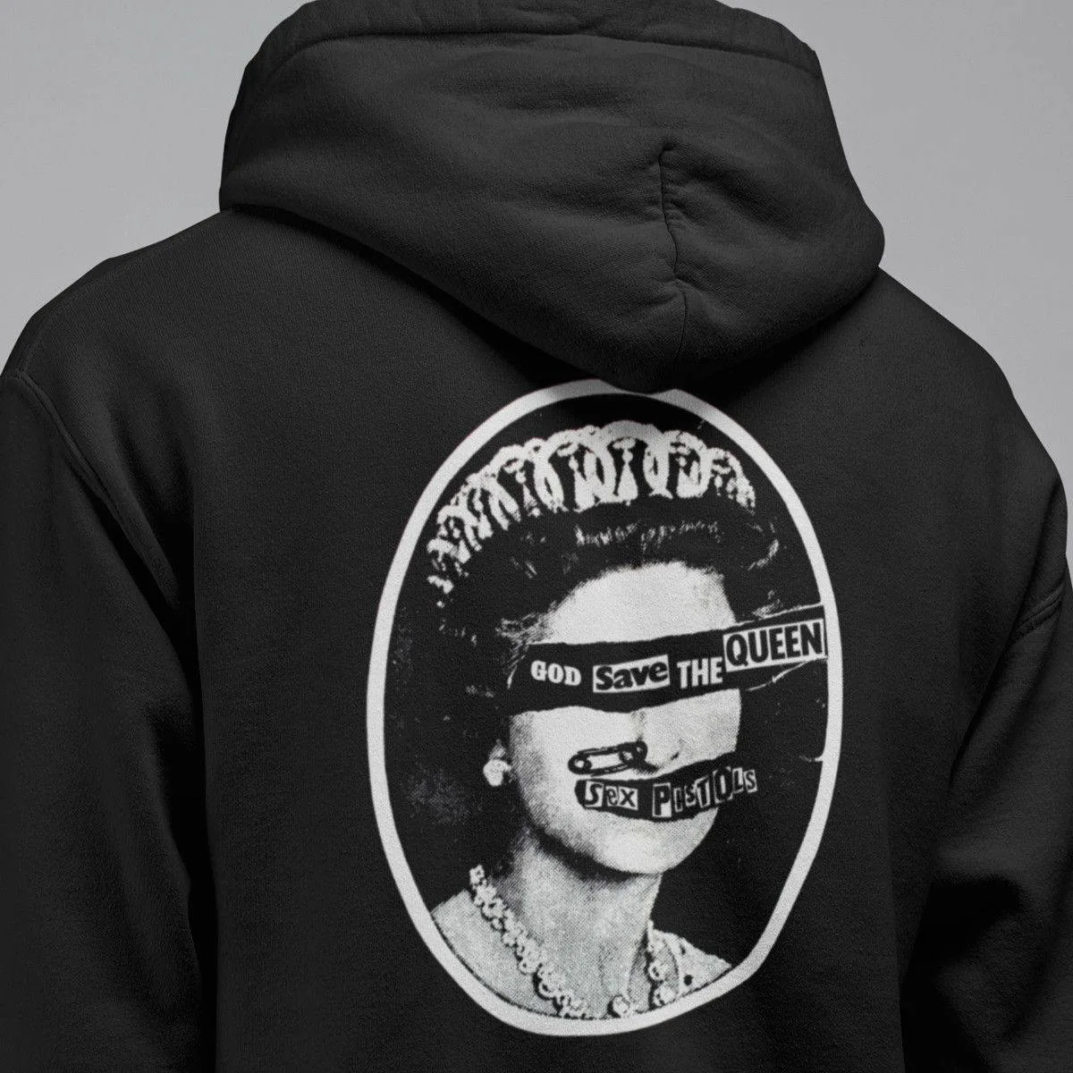 Sex Pistols Band Hoodie, Sex Pistols God Save the Queen Artwork Hooded Sweatshirt, Punk Rock Merch