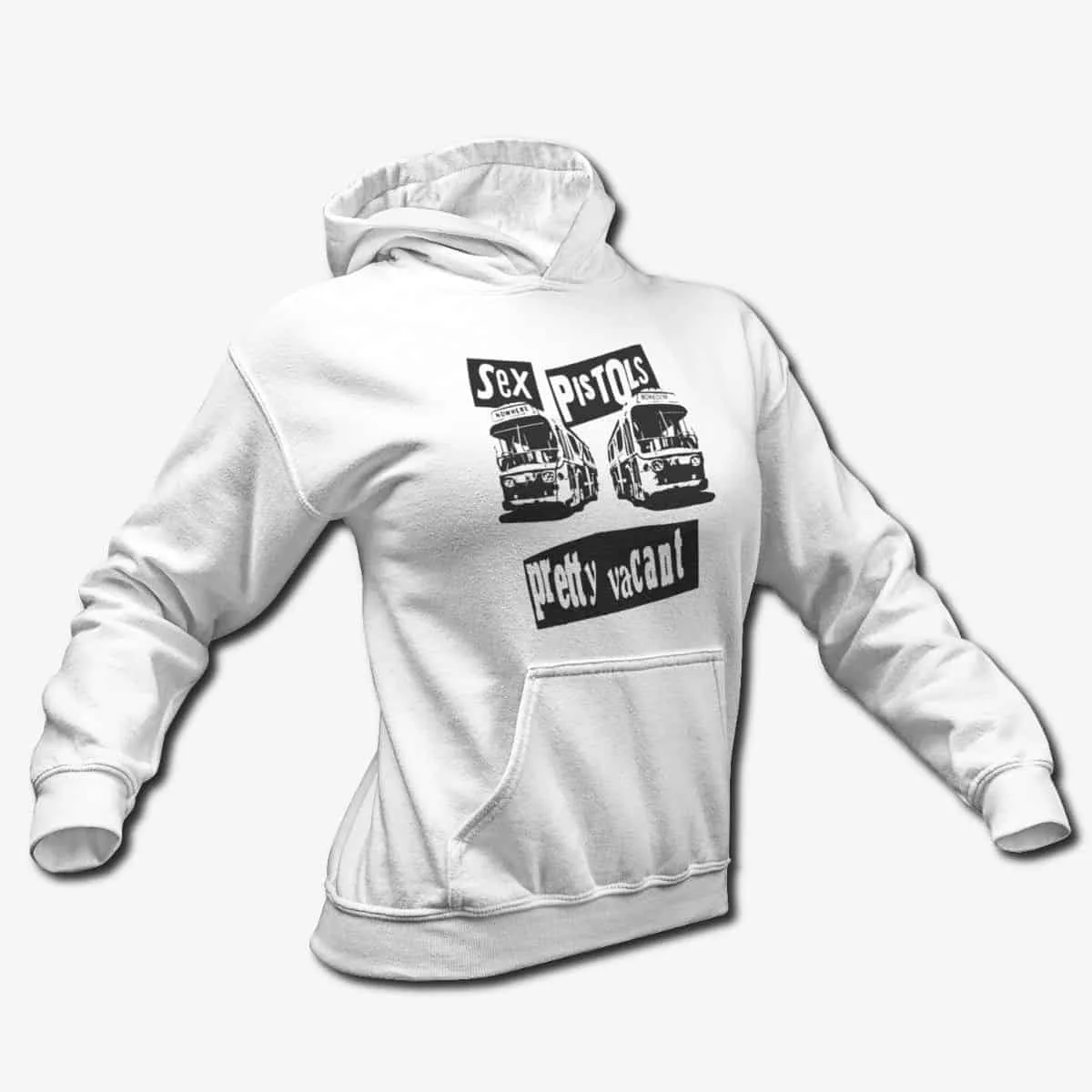 Sex Pistols Band Hoodie, Sex Pistols Pretty Vacant Artwork Hooded Sweatshirt, Punk Rock, United Kingdom
