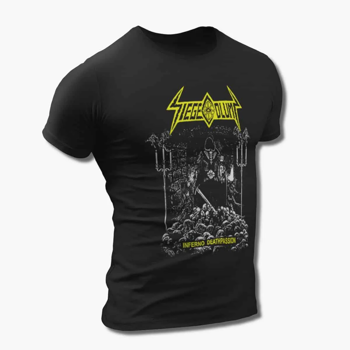 Siege Column Band T-Shirt, Siege Column Inferno Deathpassio Artwork T-Shirt, Death Metal Merchandise