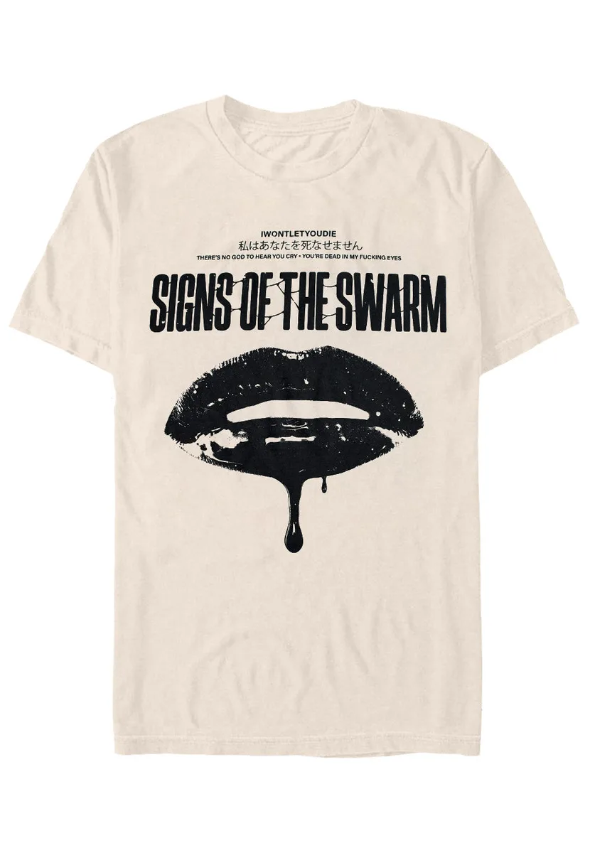 Signs Of The Swarm No God to Hear You Cry Sand T-Shirt