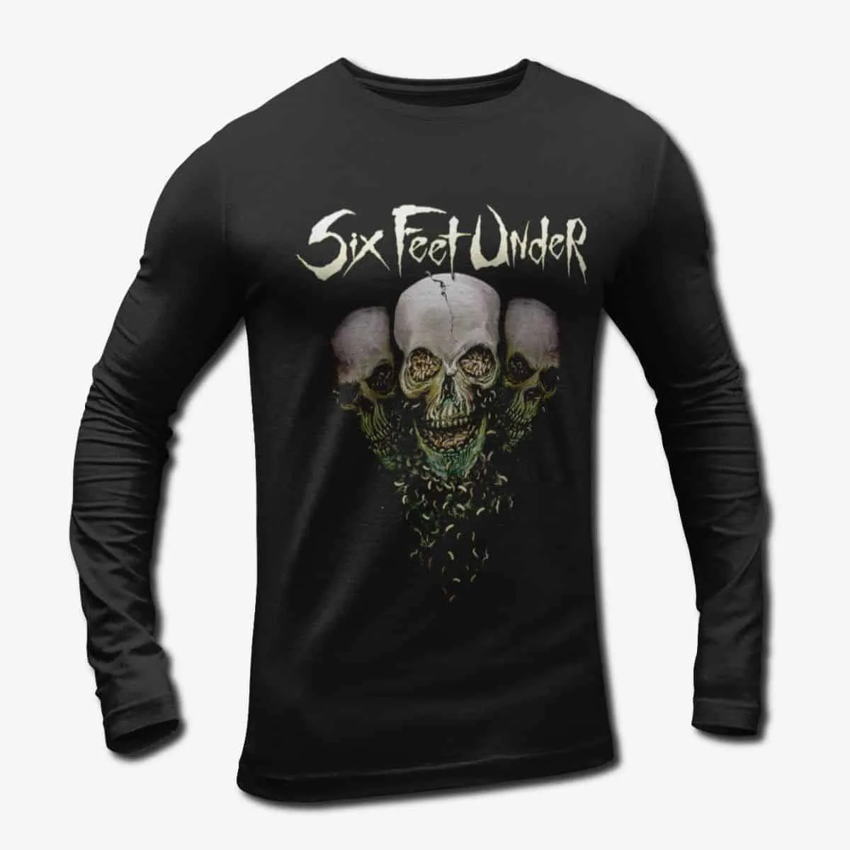 Six Feet Under Long Sleeve T-Shirt, Six Feet Under Artwork Longsleeve Tee, Death Metal, Death n Roll Merch