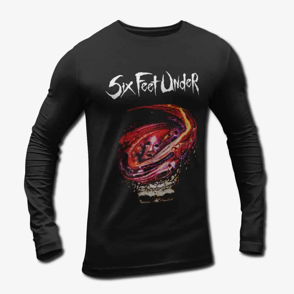 Six Feet Under Long Sleeve T-Shirt, Six Feet Under Undead Longsleeve Tee, Death Metal, Death n Roll Merch