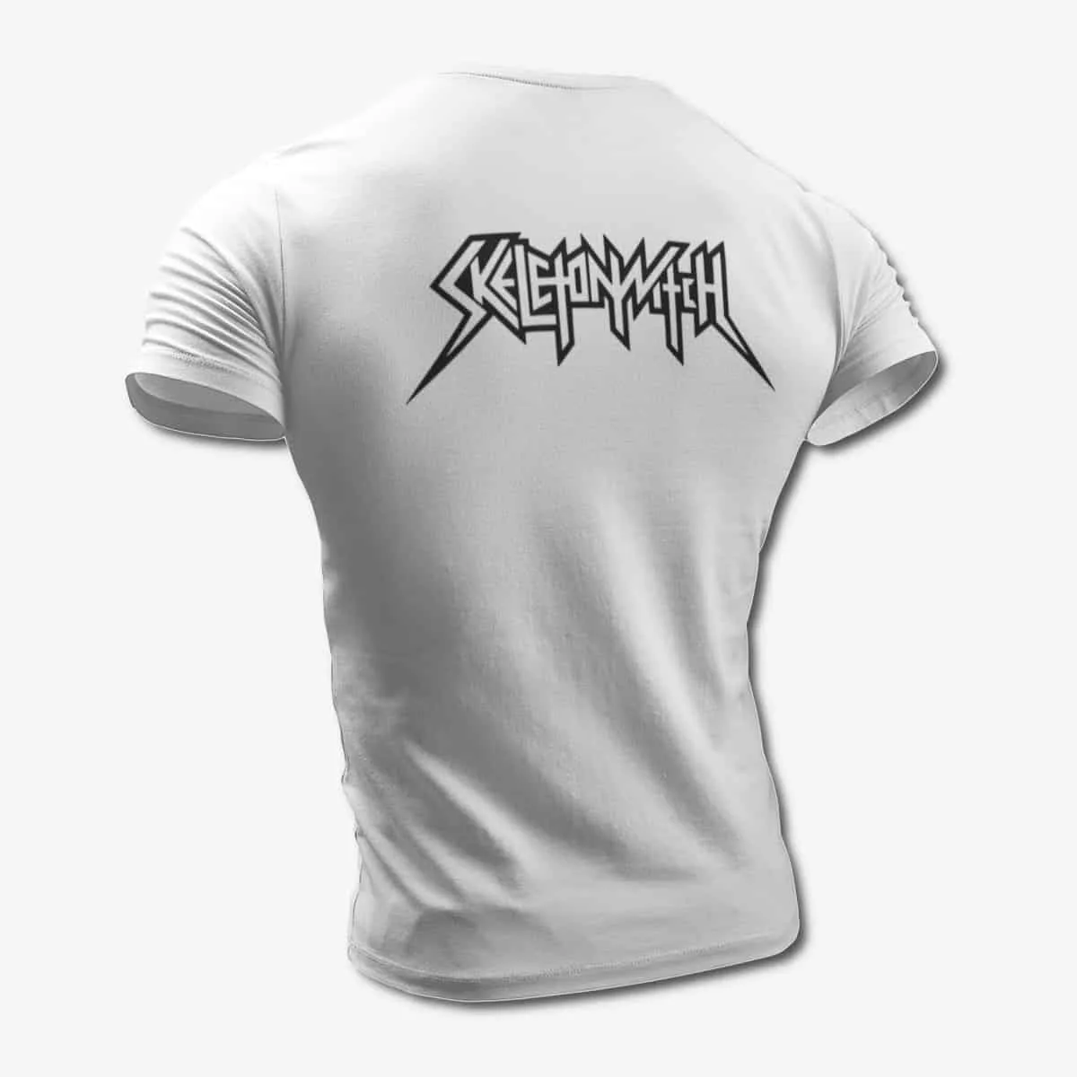 Skeletonwitch T-Shirt, Skeletonwitch Logo White T-Shirt, Melodic Death Metal Merchandise