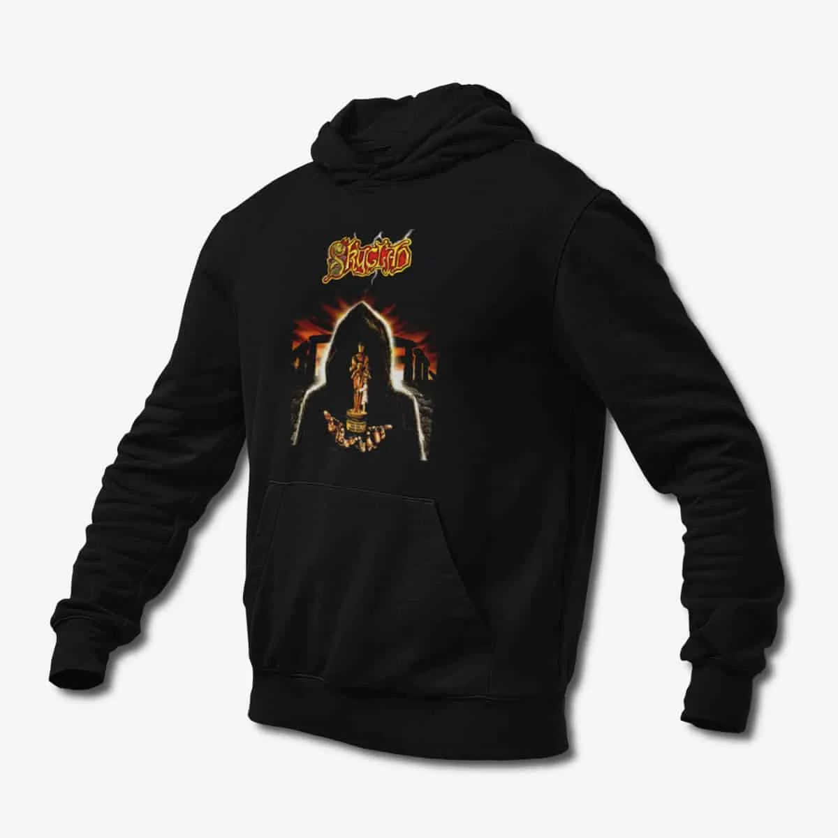 Skyclad Hoodie, Skyclad A Burnt Offering For The Bone Idol Black Hoodie, Folk Metal Merchandise