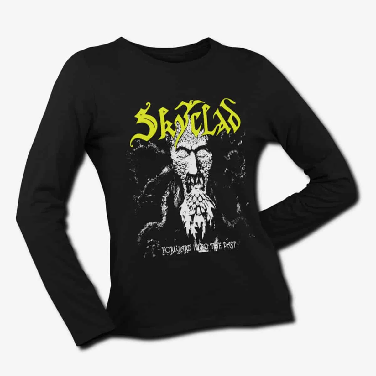 Skyclad Long Sleeve T-Shirt, Skyclad Forward into the Past Black Longsleeve T-Shirt, Folk Metal Merchandise