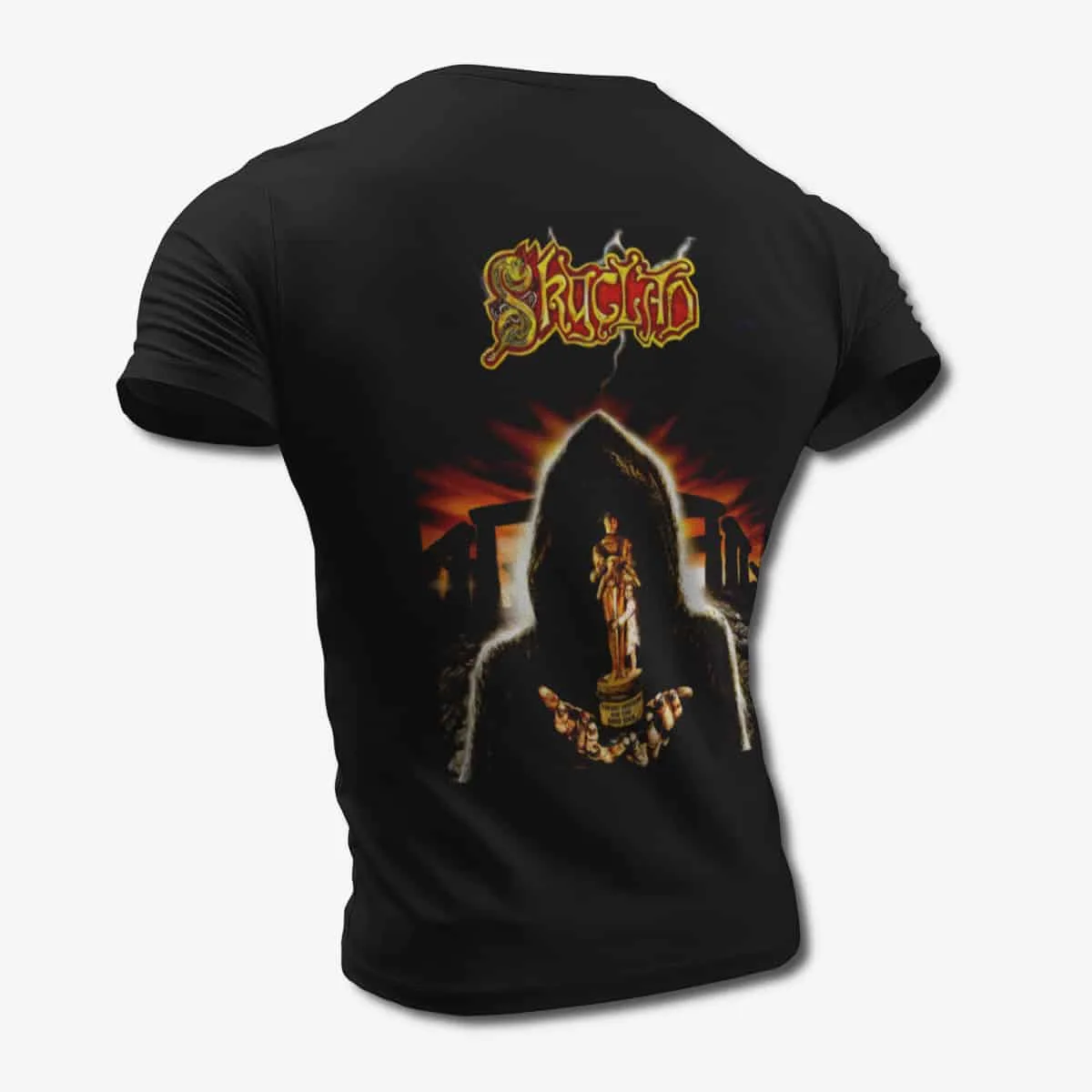 Skyclad T-Shirt, Skyclad A Burnt Offering For The Bone Idol Black T-Shirt, Folk Metal Merchandise