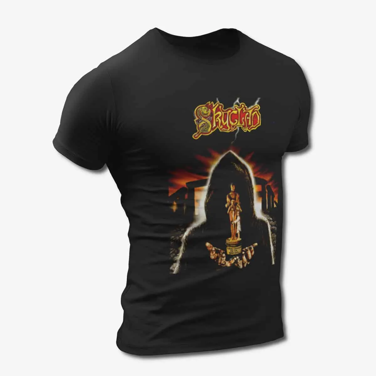 Skyclad T-Shirt, Skyclad A Burnt Offering For The Bone Idol Black T-Shirt, Folk Metal Merchandise