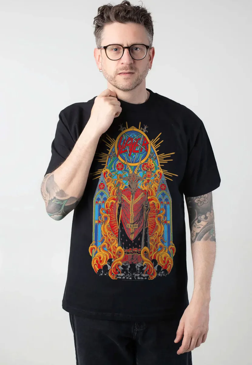 Slayer Goat God Stained Glass T-Shirt