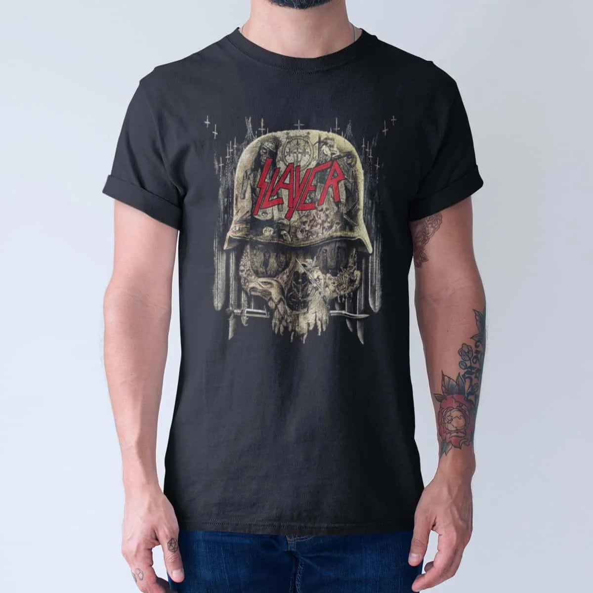 Slayer Skullhead Logo T-Shirt, Thrash Metal Merch