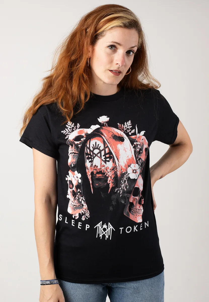 Sleep Token Skulls And Flowers T-Shirt