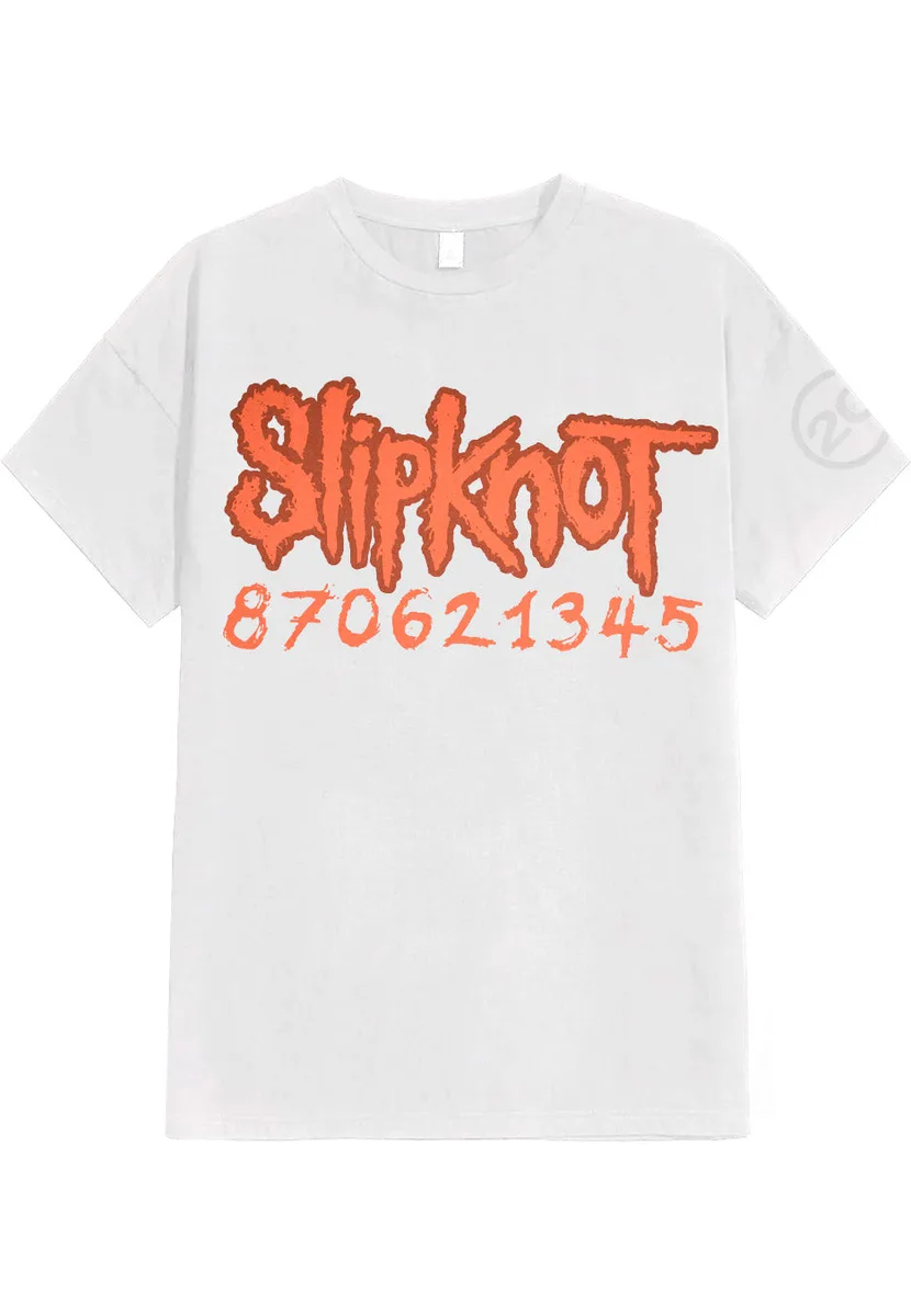 Slipknot 20th Anniversary Card White T-Shirt