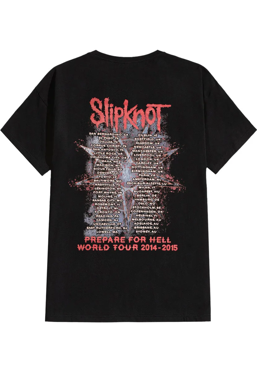 Slipknot Prepare for Hell 2014-2015 Tour T-Shirt