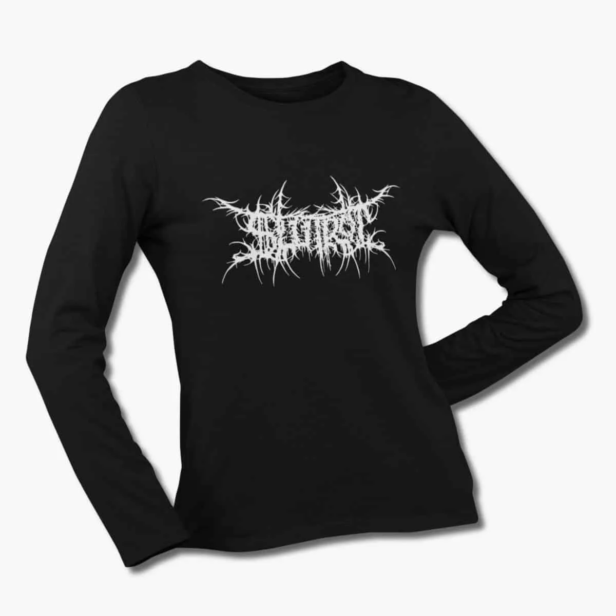 Slutrot Band Long Sleeve T-Shirt, $lutrot Logo Black Longsleeve T-Shirt, Brutal Death Metal Merchandise