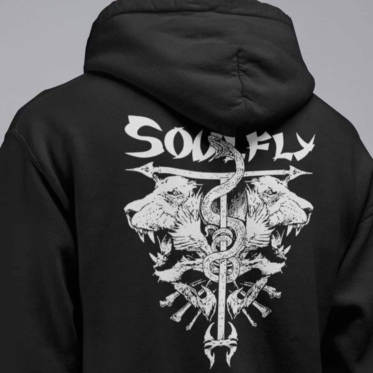 Soulfly Band Hoodie, Soulfly Artwork Hooded Sweatshirt, Thrash Metal Merchandise