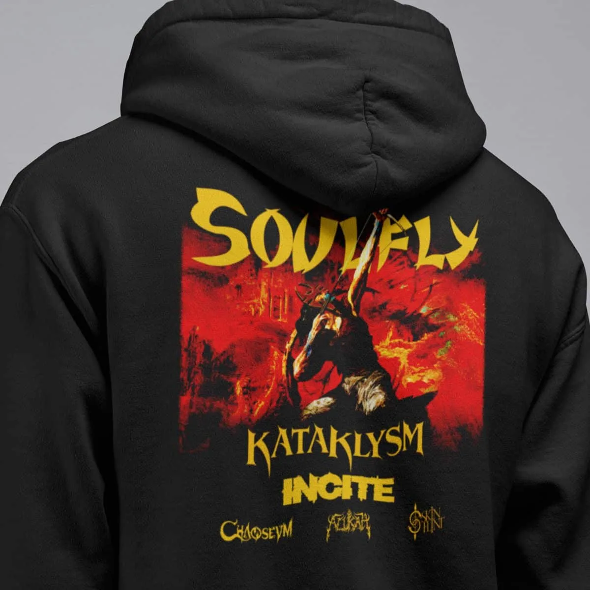 Soulfly Band Hoodie, Soulfly Ritual Tour Artwork Hooded Sweatshirt, Thrash Metal Merchandise