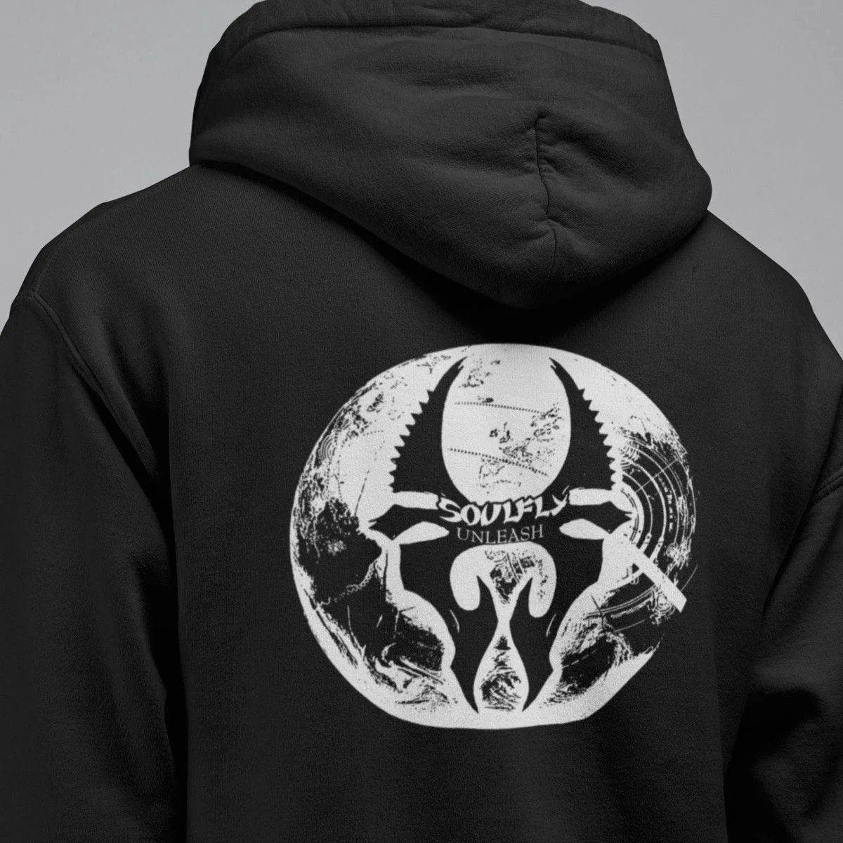 Soulfly Band Hoodie, Soulfly Unleash Artwork Hooded Sweatshirt, Thrash Metal Merchandise
