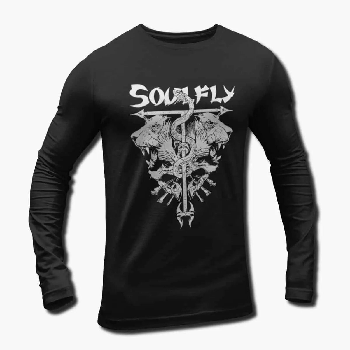 Soulfly Band Long Sleeve T-Shirt, Soulfly Artwork Longsleeve T-Shirt, Thrash Metal Merchandise