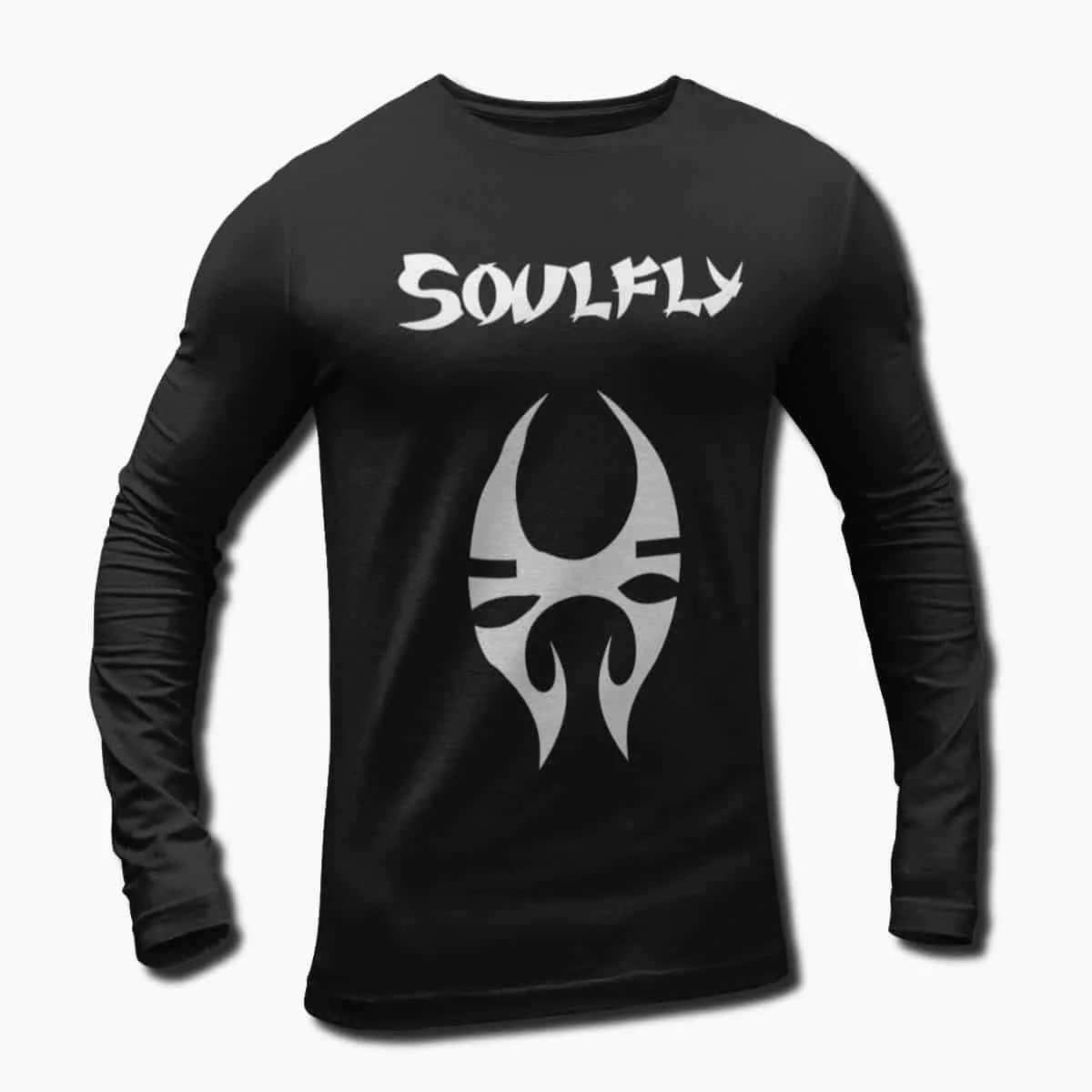 Soulfly Band Long Sleeve T-Shirt, Soulfly Logo Longsleeve T-Shirt, Thrash Metal Merchandise