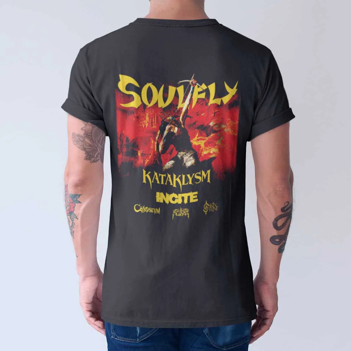Soulfly Band T-Shirt, Soulfly Ritual Tour Artwork T-Shirt, Thrash Metal Merchandise