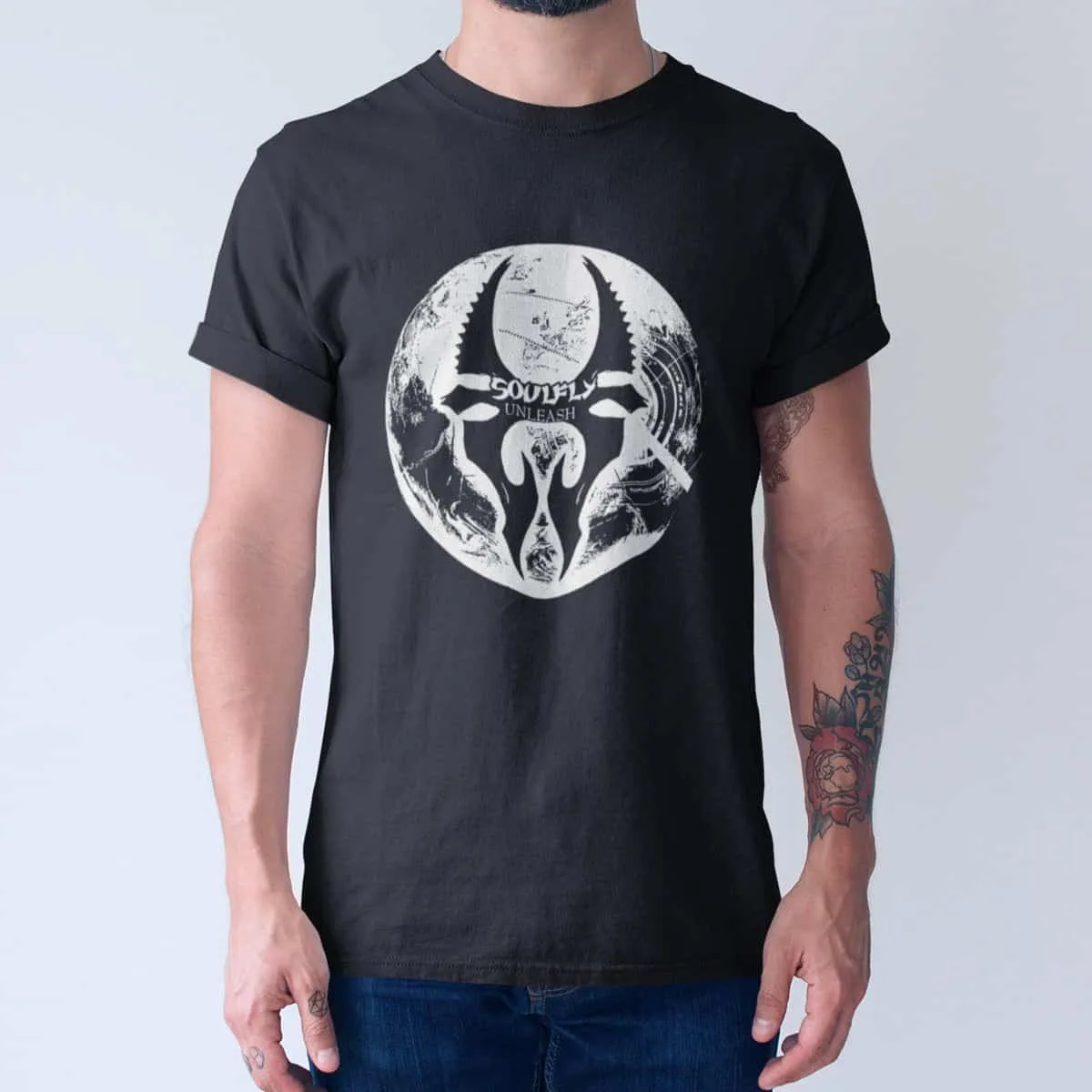 Soulfly Band T-Shirt, Soulfly Unleash Artwork T-Shirt, Thrash Metal Merchandise