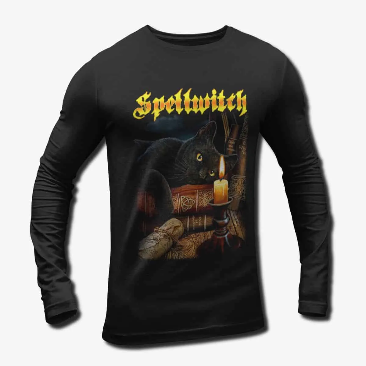 Spellwitch Band Long Sleeve T-Shirt, Spellwitch The Witching Hour Longsleeve Tee, Heavy Metal Merch
