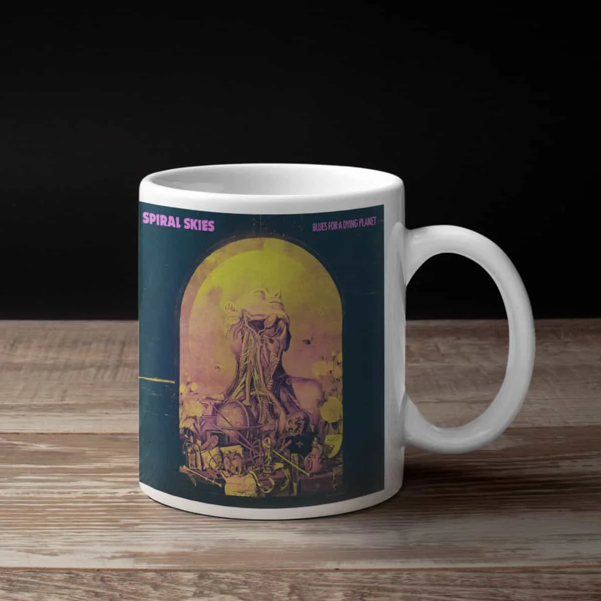 Spiral Skies Coffee Mug, Spiral Skies Blues for a Dying Planet Coffee Mug
