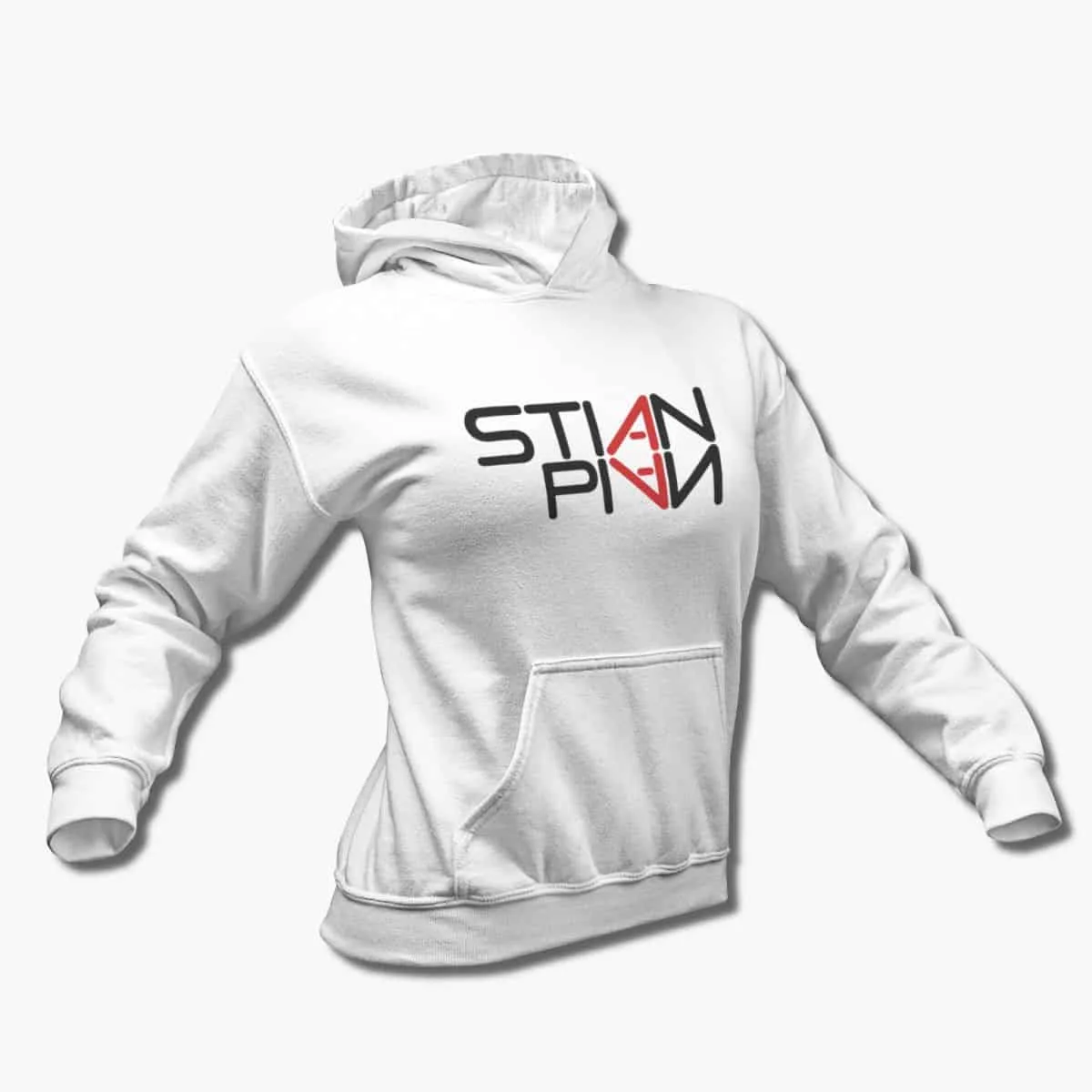 Stian Pian Hoodie, Stian Pian Logo White Hooded Sweatshirt, Melodic Rock, Hard Rock Merchandise