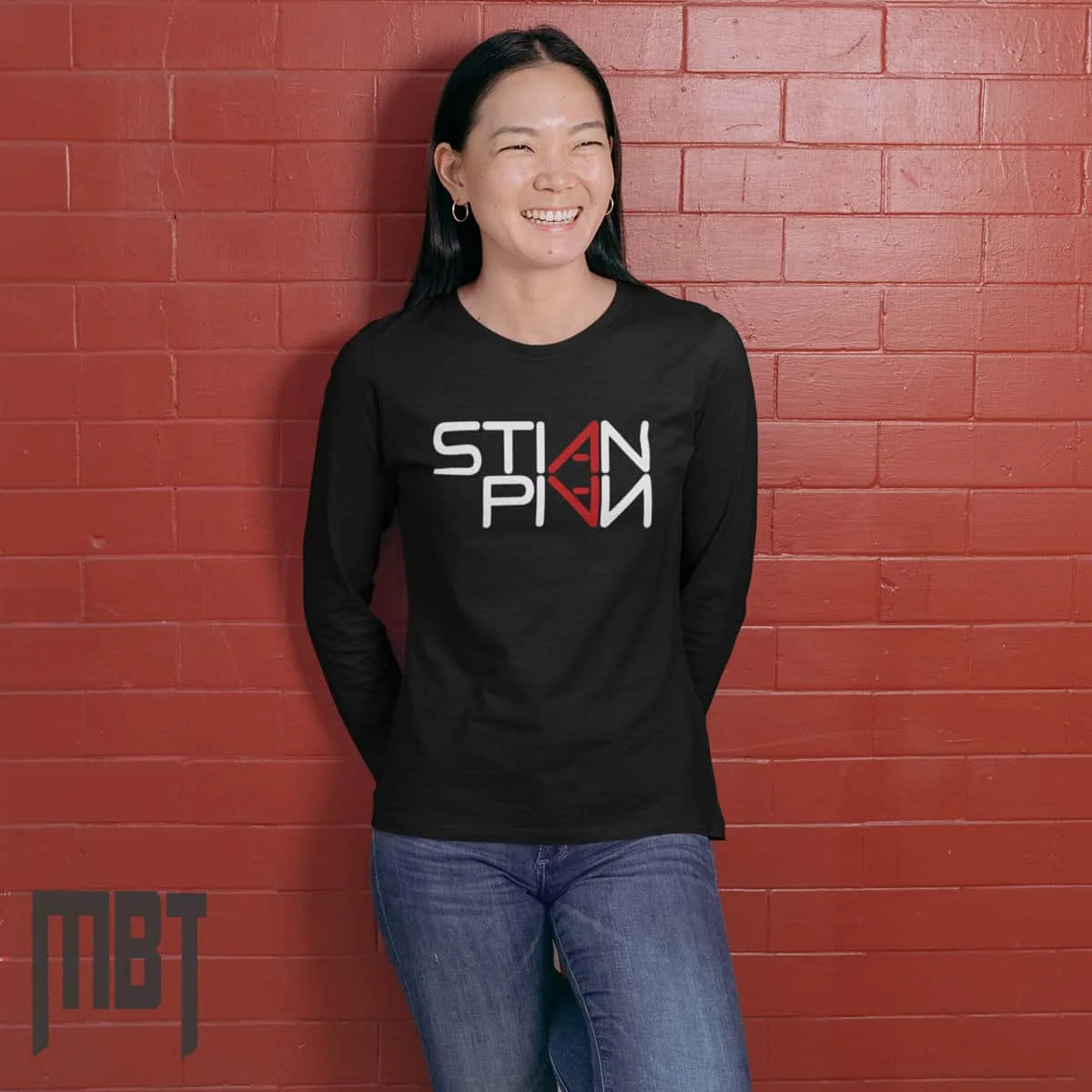 Stian Pian Long Sleeve T-Shirt, Stian Pian Logo Black Longsleeve T-Shirt, Melodic Rock, Hard Rock Merchandise
