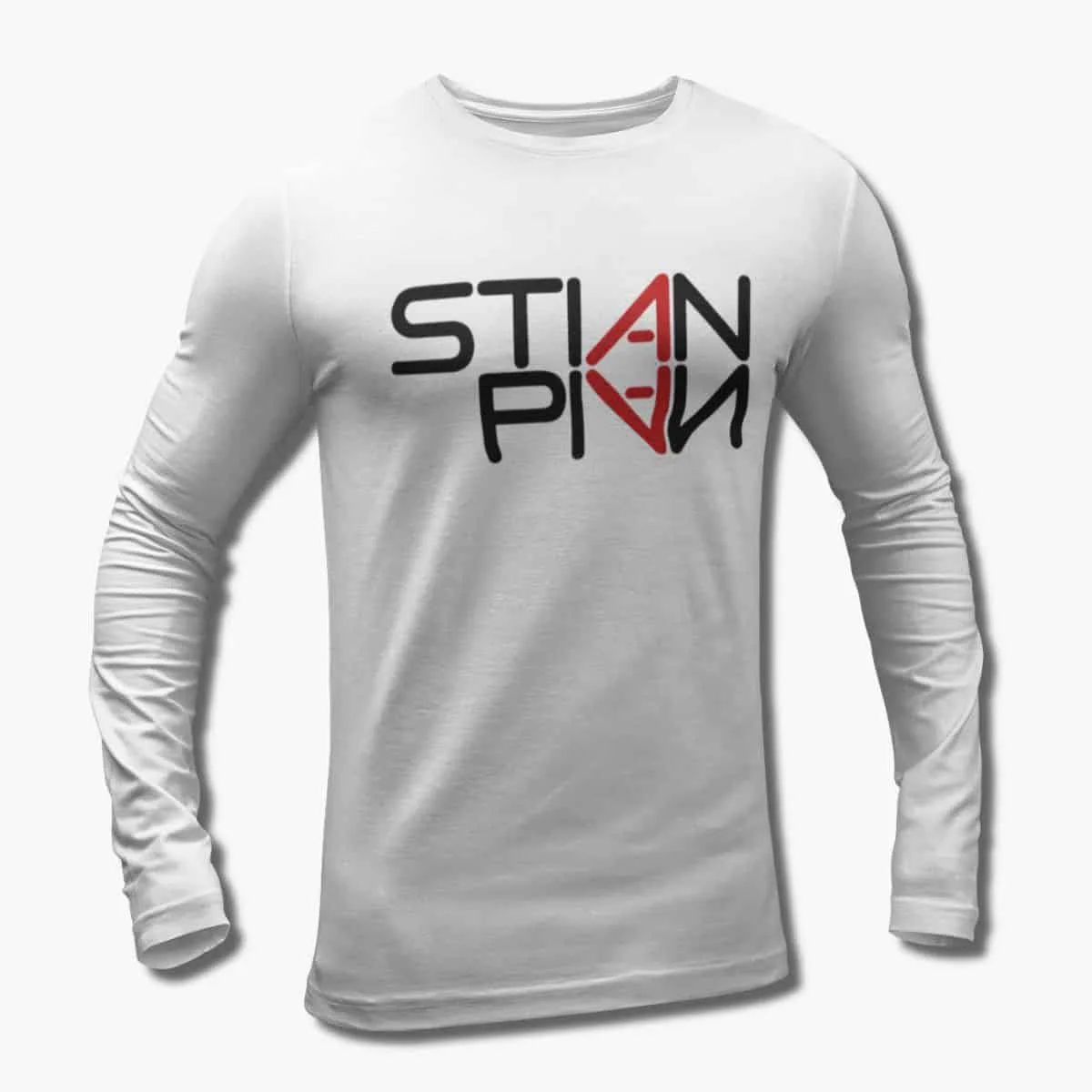 Stian Pian Long Sleeve T-Shirt, Stian Pian Logo White Longsleeve T-Shirt, Melodic Rock, Hard Rock Merchandise