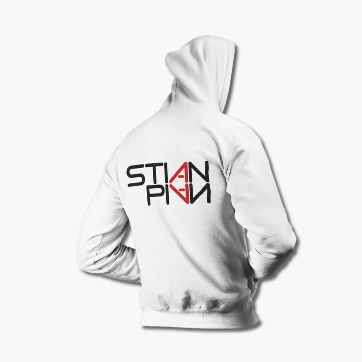 Stian Pian Zip Up Hoodie, Stian Pian Logo White Zipper Hooded Sweatshirt, Hard Rock, Melodic Rock Merchandise