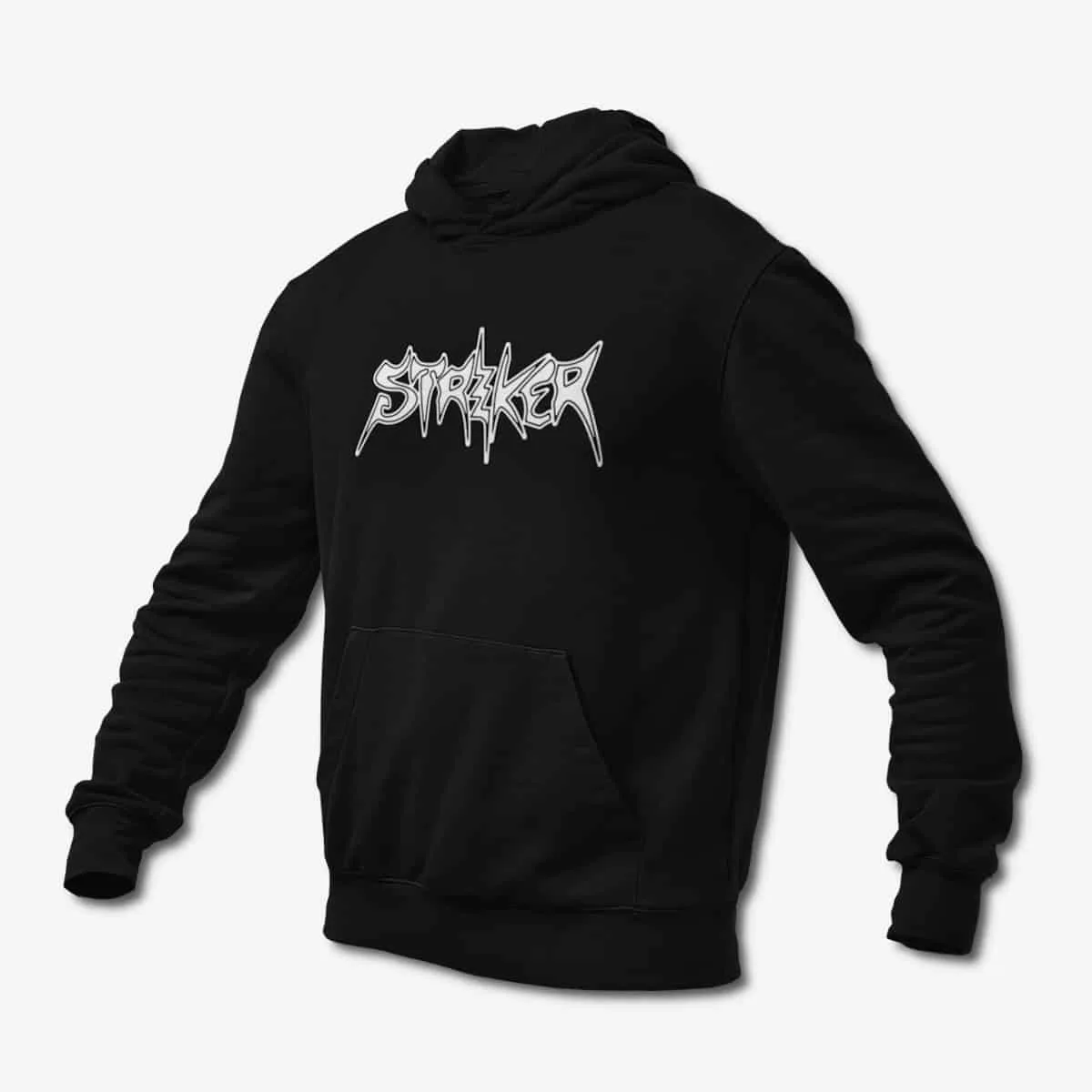 Striker Hoodie, Striker Logo Black Hoodie, Heavy Metal Merchandise
