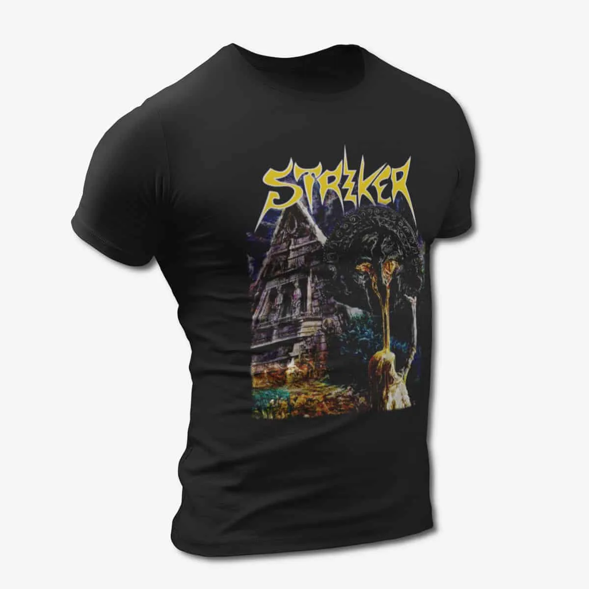 Striker T-Shirt, Striker City of Gold Black T-Shirt, Heavy Metal Merchandise