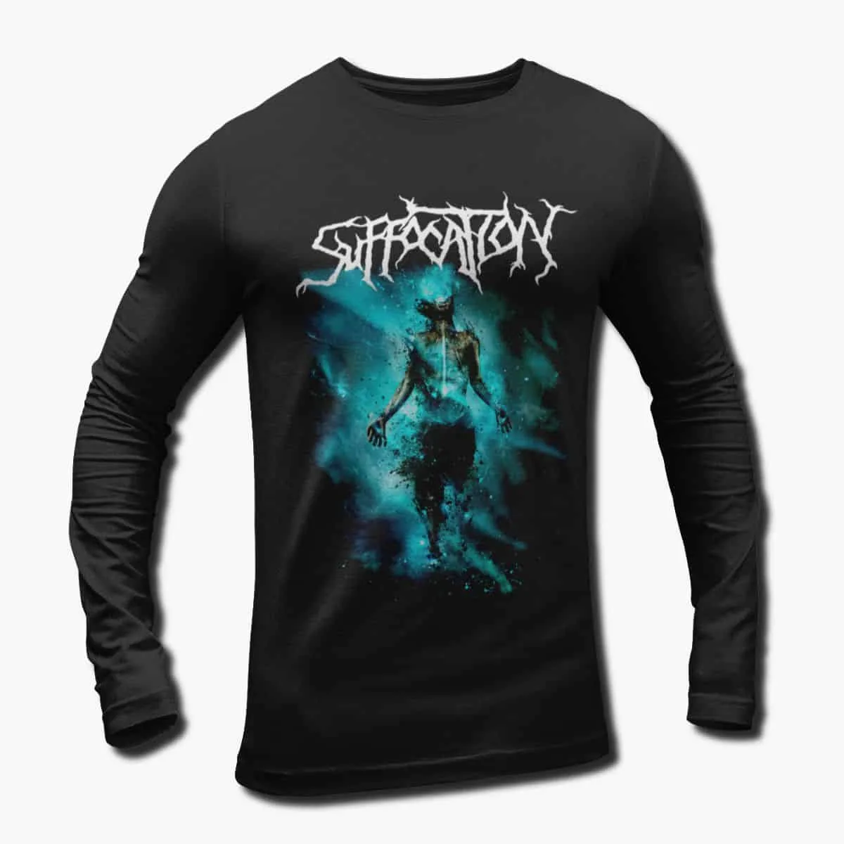 Suffocation Band Long Sleeve T-Shirt, Suffocation Of The Dark Light Artwork Longsleeve T-Shirt, Technical Death Metal Merch